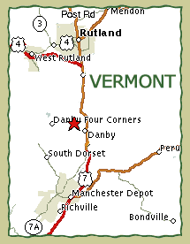 Map of Danby Vermont